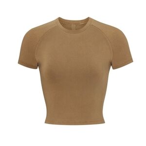 SKIMS New Vintage Cropped Raglant T-Shirt SEPIA (4X)  NWT AP-TSH-1367
